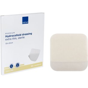 Hydrokolloid bandage, ABENA, 10x10cm, semi-transparent, ekstra tynd, latexfri, steril, engangs
