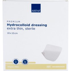 Hydrokolloid bandage, ABENA, 10x10cm, semi-transparent, ekstra tynd, latexfri, steril, engangs