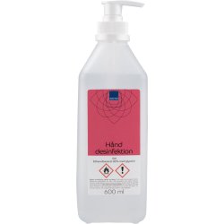 H�nddesinfektionsgel, ABENA, 600 ml, 85% alkohol, med glycerin, flaske med pumpe