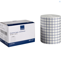 Fikseringstape, ABENA,  hvid, elastisk, p� rulle, perforeret, latexfri, usteril