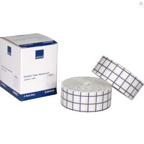 Fikseringstape, ABENA,  hvid, elastisk, p� rulle, perforeret, latexfri, usteril