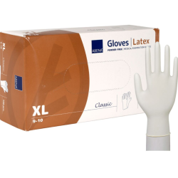Latex handsker, Abena Classic, pudderfri, natur