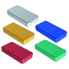 Aluminium box 18X9X3 cm.