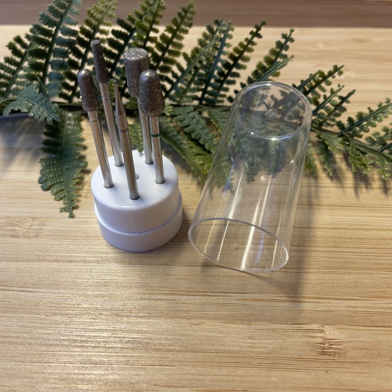 Diamantbor st af 5 stk. inkl. holder