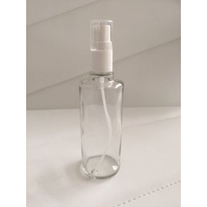 Flaske med forstver 75 ml. klar glas