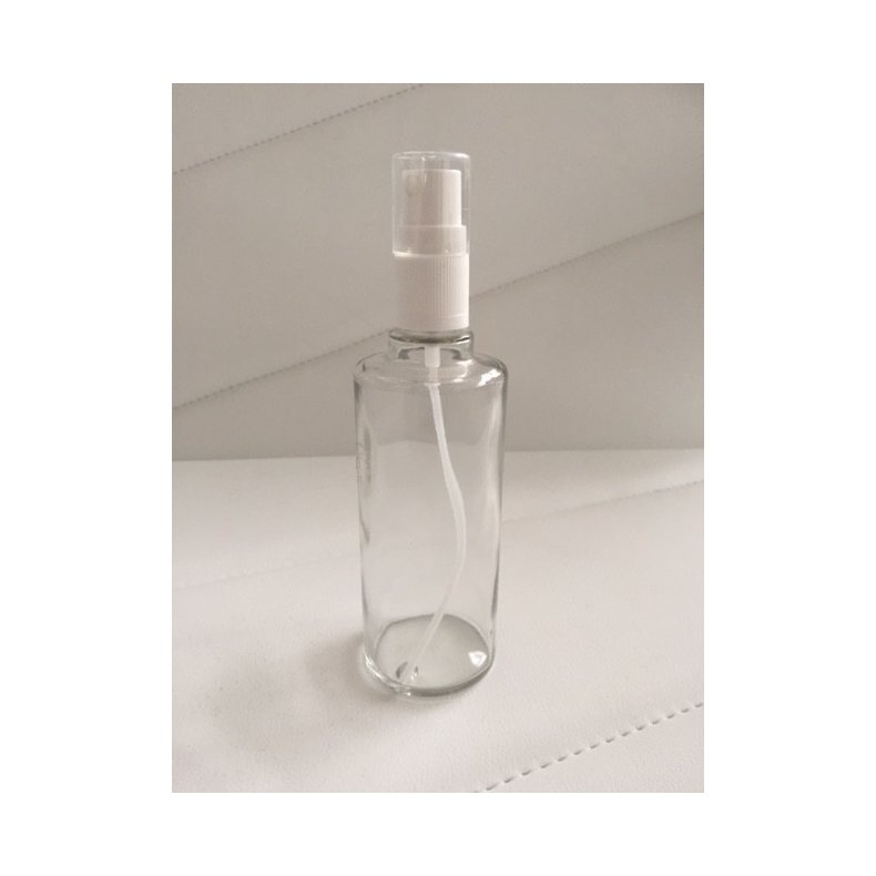 Flaske med forstver 75 ml. klar glas
