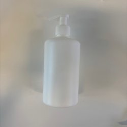 Flaske 500 ml. hvid med pumpe