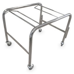 Fodkar med stativ og p hjul, kromstel