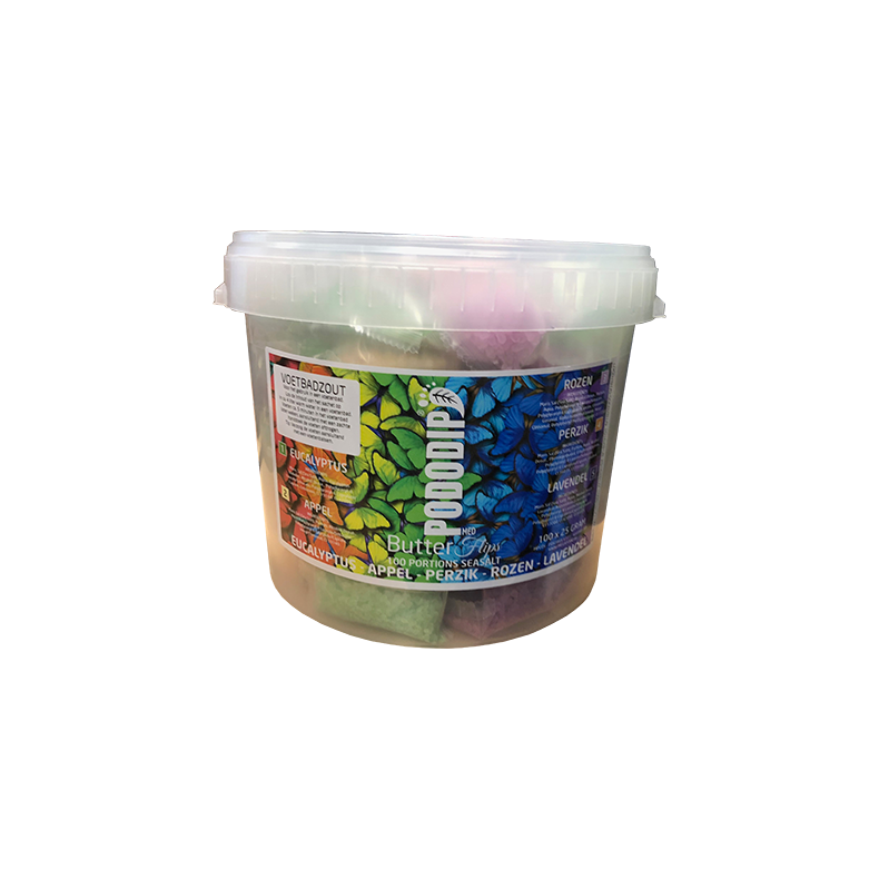 Fodbadsalt 100 pose af 25 gram / 2,5 kg. Pododip