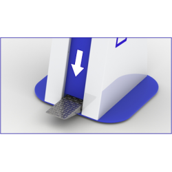 Stander til hnddesinfektion med fodbetjent dispenser