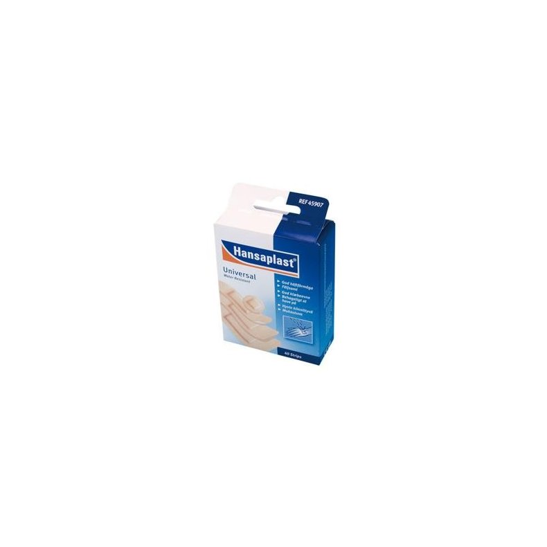 Hansaplast Water Resistent, plaster, vandtt, 4 str. assorteret