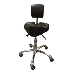 Ergo saddel stol med rygln