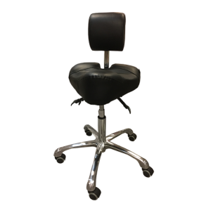 Ergo saddel stol med rygln