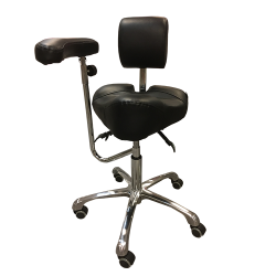 Ergo saddel stol med rygln