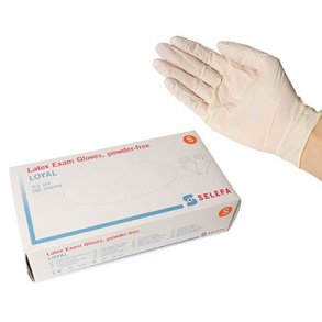 Latex handske, natur hvid