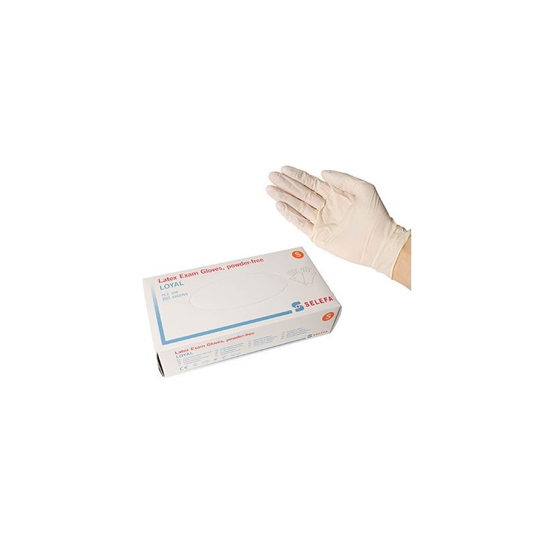 Latex handske, natur hvid