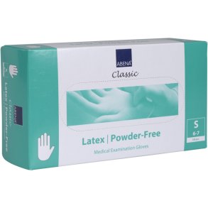 Latex handsker, Abena Classic, pudderfri, natur