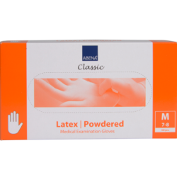 Latex handsker, Abena Classic, pudderfri, natur