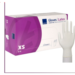 Latex handsker, Abena Classic, pudderfri, natur