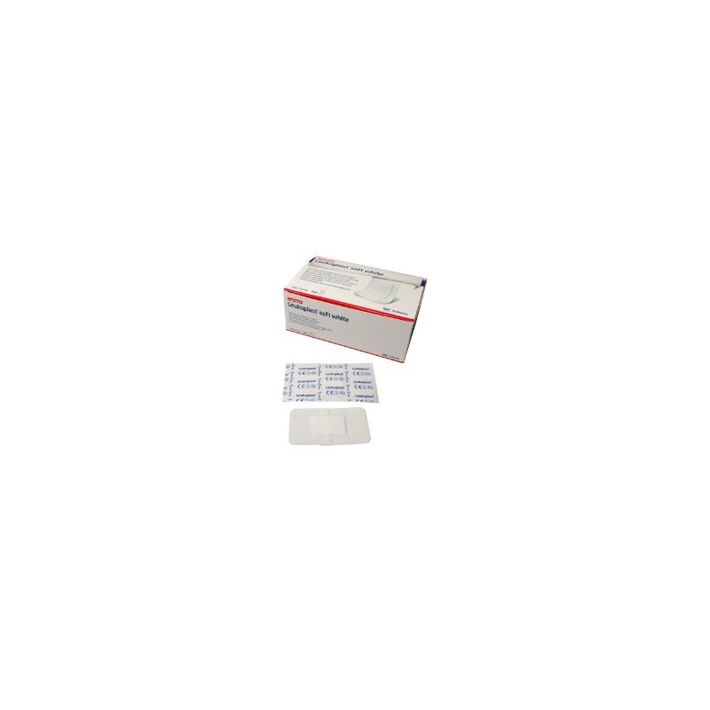 Leukoplast Soft hvid plaster 3,8 x 7,2 cm. steril
