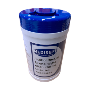 Medisept  Alcohol Wipes 100 stk. i dispenser