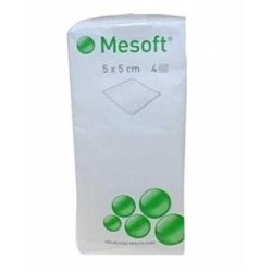 Mesoft non-woven, kompres, 5 cm x 5 cm. usteril 100 stk.