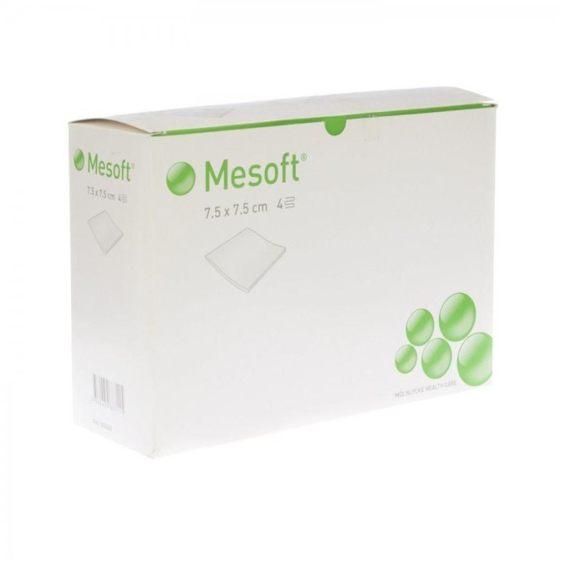 Mesoft non-woven kompress 7,5 X7,5 cm. 30 breve