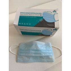 Mundbind med re elastik sk. af 50 stk. FDA,CE EN 14683