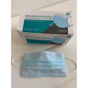 Mundbind med re elastik sk. af 50 stk. FDA,CE EN 14683