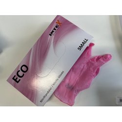 Nitril Eco Pink handsker Small 100 stk.