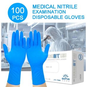 Nitril handske Intco, bl farve 100 stk.