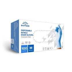 Nitril handske Intco, bl farve 100 stk.