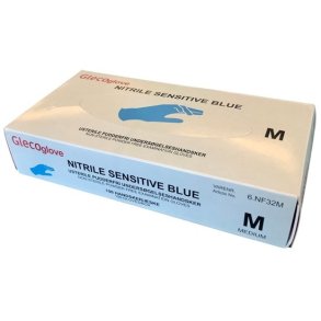 Nitril handske Sensitive Bl  GLECO , 100 stk.