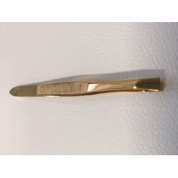 Pincet guld til bryn, lige bid ca.9 cm.
