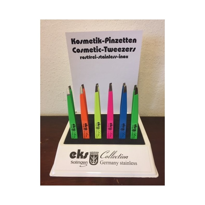 Pincet skr flere farve i display med 36 stk.