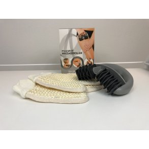 PINOFIT Massage rulle og sisal handsker