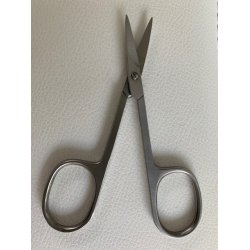 Saks til bryn, hud &amp; negle  rustfrit 9 cm. lige