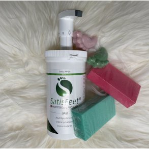Satisfeet Lipid Creme 500 ml. med pumpe inkl.2 stk. pimsten & sbe fdder