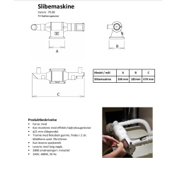 TK Slibemaskine med udsugningsk�ber