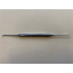 Sonde buet p begge ende rustfrit 13 cm.