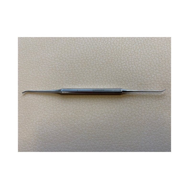 Sonde buet p begge ende rustfrit 13 cm.