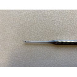 Sonde buet p begge ende rustfrit 13 cm.