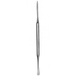 Sonde cuticle pusher og spids i en, rustfrit 17 cm.