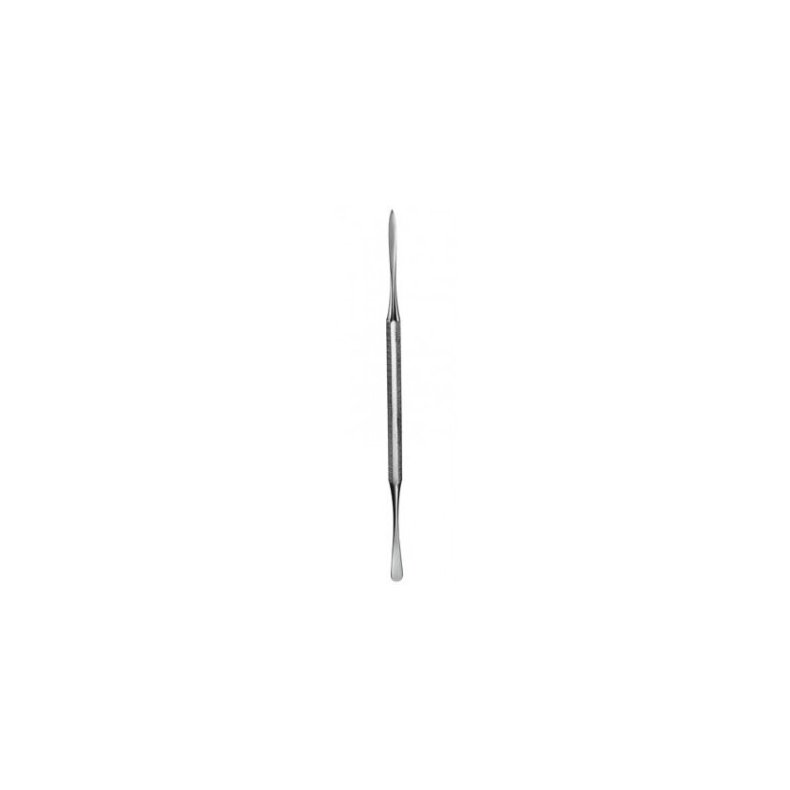 Sonde cuticle pusher og spids i en, rustfrit 17 cm.