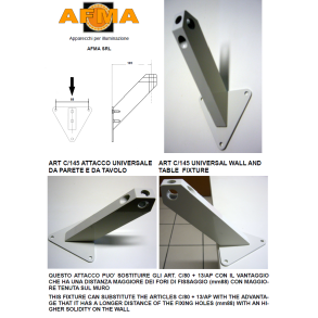 Vgbeslag til lampe, universal