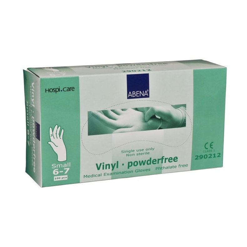 Vinyl Handsker , Abena, klar, pudderfri