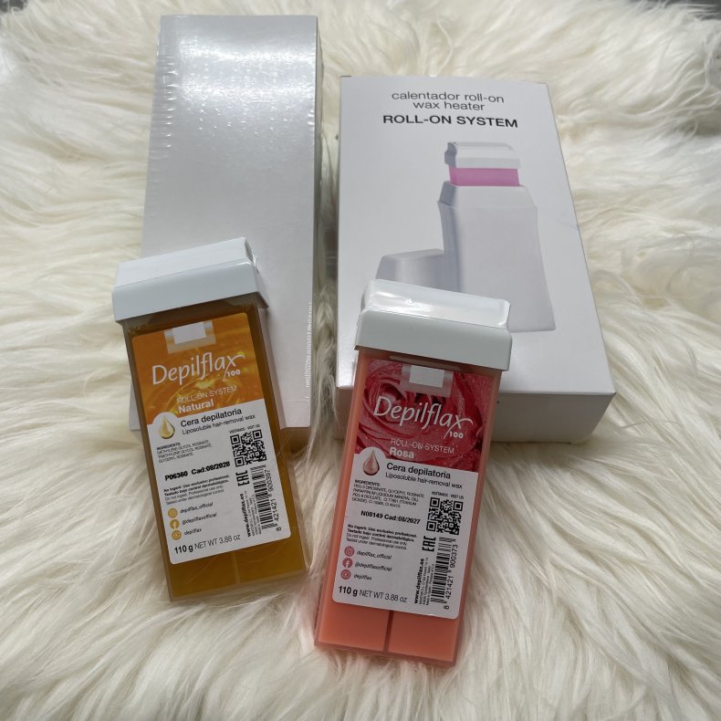 Vokspistol  med ledning inkl. 2 voks refill og strips papir